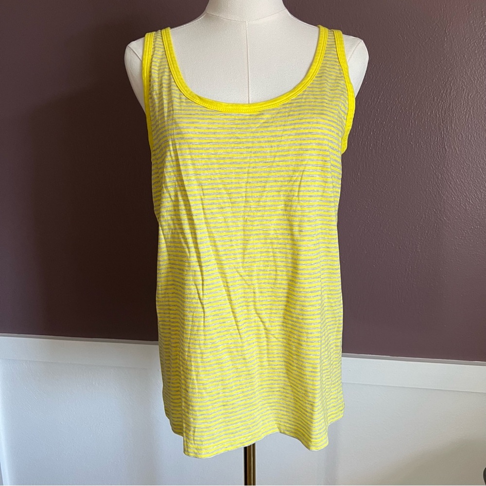 Yellow Striped Women's Tank Top